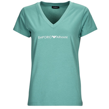 vaatteet Naiset Lyhythihainen t-paita Emporio Armani ICONIC LOGOBAND Sininen