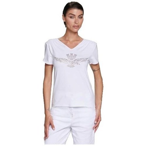 vaatteet Naiset Lyhythihainen t-paita Aeronautica Militare TS1984DJ41473009 Valkoinen