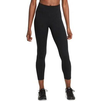 vaatteet Naiset Legginsit Nike One Mid-Rise 78 Mesh-Panelled Leggings Musta
