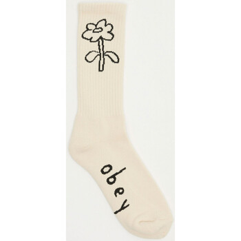 Alusvaatteet Miehet Sukat Obey spring flower socks Valkoinen