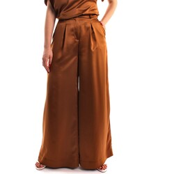 vaatteet Naiset Väljät housut / Haaremihousut Manila Grace P315PU Ruskea