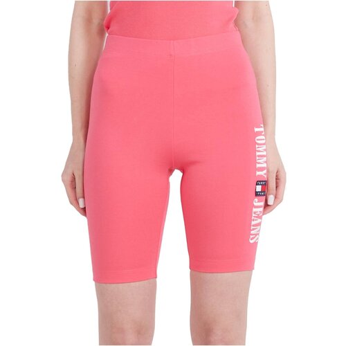 vaatteet Naiset Shortsit / Bermuda-shortsit Tommy Jeans DW0DW15643 Vaaleanpunainen
