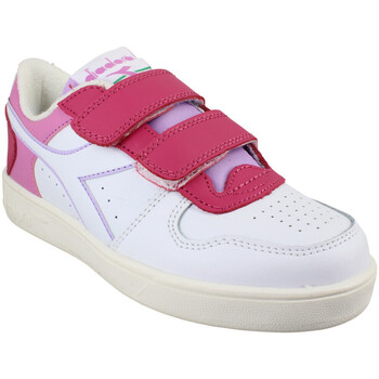 kengät Lapset Tennarit Diadora Magic Basket Low Cuir Simili Enfant Pink Vaaleanpunainen