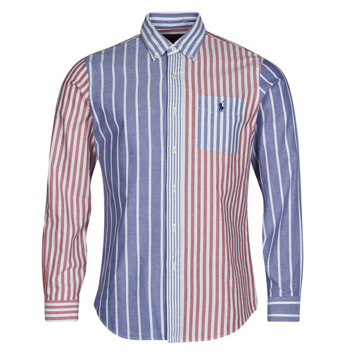 vaatteet Miehet Pitkähihainen paitapusero Polo Ralph Lauren CHEMISE COUPE DROITE EN OXFORD Sininen / Punainen / Valkoinen