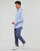 vaatteet Miehet Pitkähihainen paitapusero Polo Ralph Lauren CHEMISE AJUSTEE EN POPLINE DE COTON COL BOUTONNE Sininen / Valkoinen
