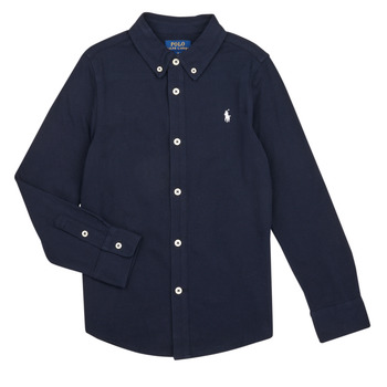 vaatteet Pojat Pitkähihainen paitapusero Polo Ralph Lauren LS FB CS M5-SHIRTS-SPORT SHIRT Laivastonsininen