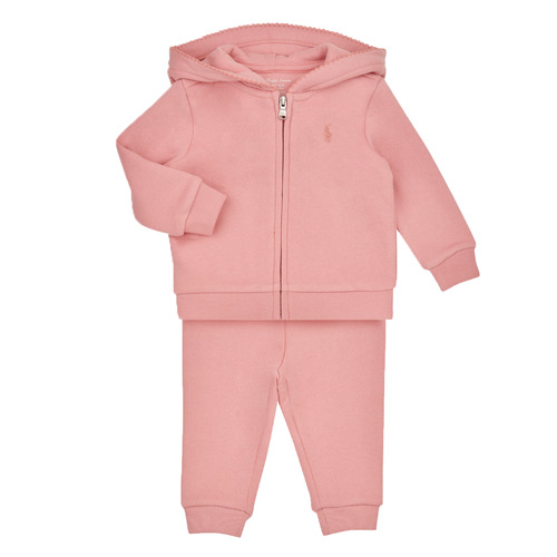 vaatteet Tytöt Kokonaisuus Polo Ralph Lauren LSFZHOOD-SETS-PANT SET Vaaleanpunainen