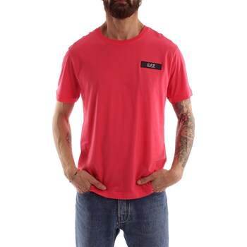 vaatteet Miehet Lyhythihainen t-paita Emporio Armani EA7 3RPT29 Vaaleanpunainen