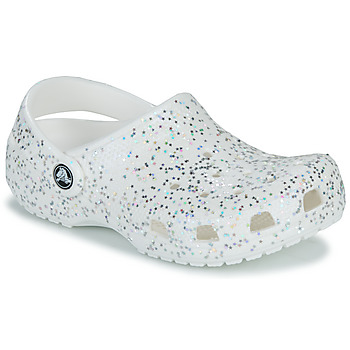 kengät Tytöt Puukengät Crocs Classic Starry Glitter Clog K Valkoinen