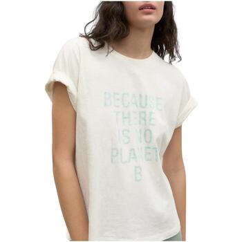 vaatteet Naiset Lyhythihainen t-paita Ecoalf  Valkoinen