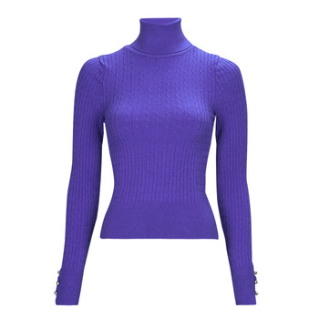 vaatteet Naiset Neulepusero Only ONLLORELAI LS CABLE ROLLNECK KNT Violetti