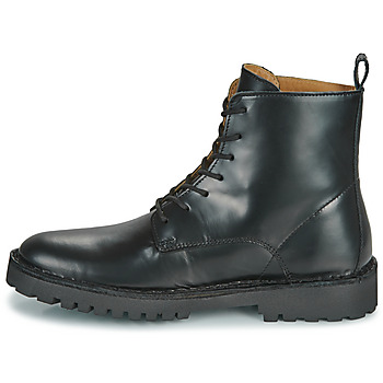 Selected SLHRICKY LEATHER LACE-UP BOOT Musta