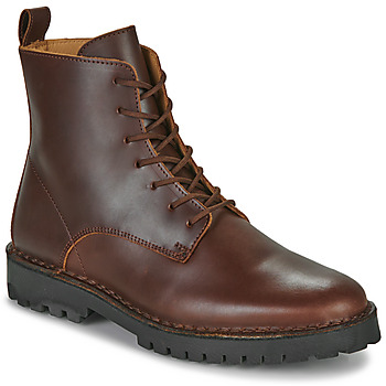 kengät Miehet Bootsit Selected SLHRICKY LEATHER LACE-UP BOOT Ruskea