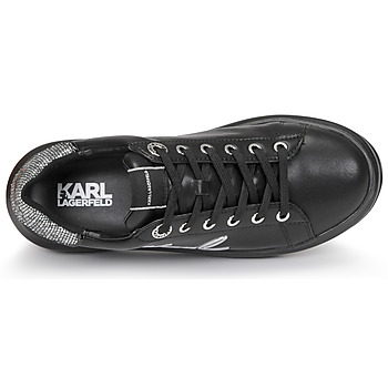 Karl Lagerfeld KAPRI Signia Lace Lthr Musta / Hopea