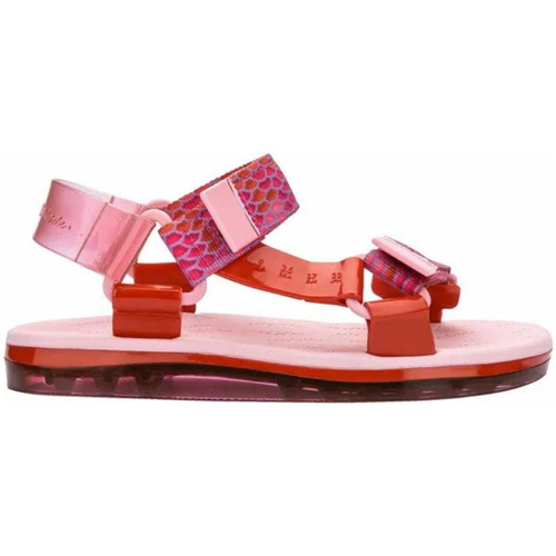 kengät Naiset Sandaalit ja avokkaat Melissa Papete+Rider - Red/Pink Vaaleanpunainen