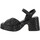 kengät Naiset Sandaalit ja avokkaat Pon´s Quintana 10414 Cuir Tresse Femme Noir Musta