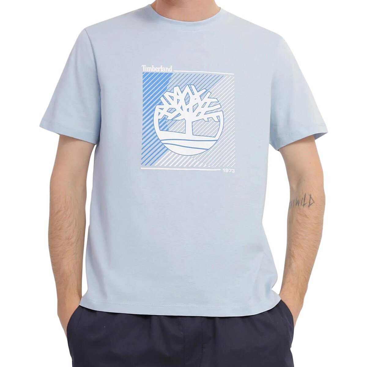 vaatteet Miehet Lyhythihainen t-paita Timberland 212171 Sininen