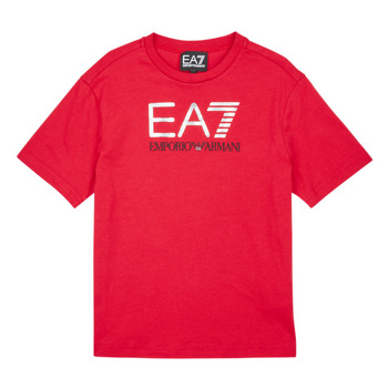 vaatteet Pojat Lyhythihainen t-paita Emporio Armani EA7 VISIBILITY TSHIRT Punainen