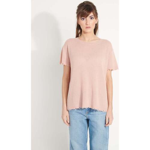 vaatteet Naiset Lyhythihainen t-paita Studio Cashmere8 AVA 6 Vaaleanpunainen