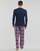 vaatteet Miehet pyjamat / yöpaidat Polo Ralph Lauren L/S PJ SLEEP SET Sininen / Punainen