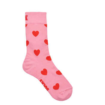 Asusteet / tarvikkeet Korkeavartiset sukat Happy Socks Udw HEART Vaaleanpunainen