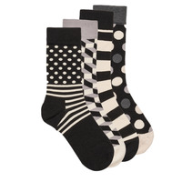 Asusteet / tarvikkeet Korkeavartiset sukat Happy socks CLASSIC BLACK Musta / Valkoinen