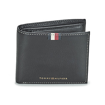 laukut Miehet Lompakot Tommy Hilfiger TH CORP LEATHER CC AND COIN Musta