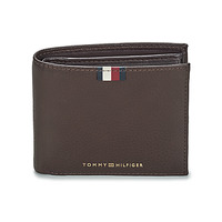 laukut Miehet Lompakot Tommy Hilfiger TH CORP LEATHER CC AND COIN Ruskea