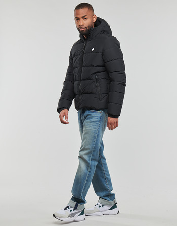 Superdry HOODED SPORTS PUFFR JACKET Musta