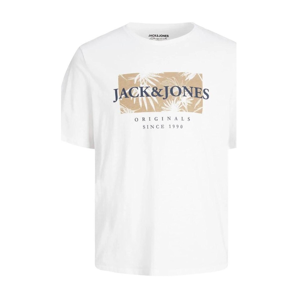 vaatteet Miehet Lyhythihainen t-paita Jack & Jones  Valkoinen