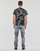 vaatteet Miehet Lyhythihainen t-paita Versace Jeans Couture GAH6S0 Musta / Valkoinen / Kuvioitu