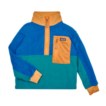 vaatteet Lapset Fleecet Patagonia KIDS MICRODINI 1/2 ZIP PULLOVER Sininen / Vihreä / Keltainen