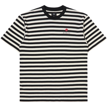 vaatteet Miehet T-paidat & Poolot Edwin Basic Stripe T-Shirt - Black/White Monivärinen
