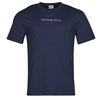 vaatteet Miehet Lyhythihainen t-paita Tommy Jeans TJM CLSC SMALL TEXT TEE Laivastonsininen