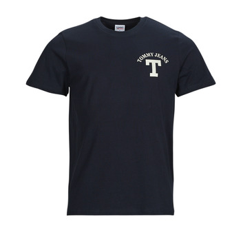 vaatteet Miehet Lyhythihainen t-paita Tommy Jeans TJM REG CURVED LETTERMAN TEE Laivastonsininen