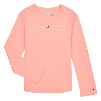 vaatteet Tytöt T-paidat pitkillä hihoilla Tommy Hilfiger ESSENTIAL TEE L/S Vaaleanpunainen