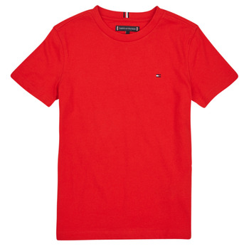 vaatteet Pojat Lyhythihainen t-paita Tommy Hilfiger ESSENTIAL COTTON TEE S/S Punainen