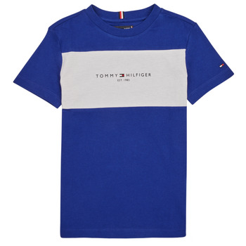 vaatteet Pojat Lyhythihainen t-paita Tommy Hilfiger ESSENTIAL COLORBLOCK TEE S/S Laivastonsininen
