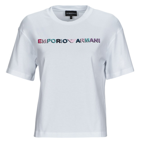 vaatteet Naiset Lyhythihainen t-paita Emporio Armani 6R2T7S Valkoinen