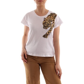 vaatteet Naiset Lyhythihainen t-paita Manila Grace T414CU Valkoinen