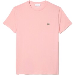 vaatteet Miehet Lyhythihainen t-paita Lacoste  Vaaleanpunainen