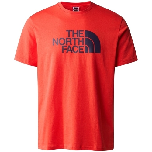 vaatteet Miehet T-paidat & Poolot The North Face Easy T-Shirt - Fiery Red Punainen