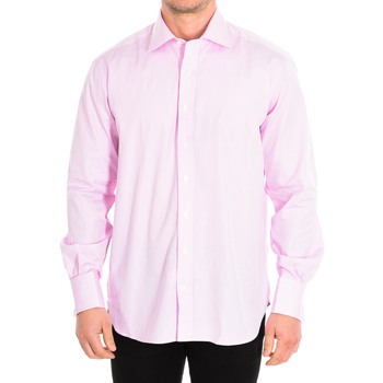 vaatteet Miehet Pitkähihainen paitapusero CafÃ© Coton MIMOSA6-77HDC Vaaleanpunainen