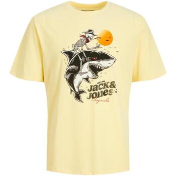 vaatteet Pojat Lyhythihainen t-paita Jack & Jones  Keltainen