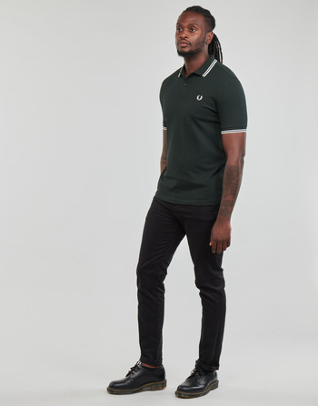 Fred Perry TWIN TIPPED FRED PERRY SHIRT Vihreä / Valkoinen