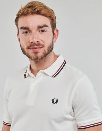 Fred Perry TWIN TIPPED FRED PERRY SHIRT Valkoinen