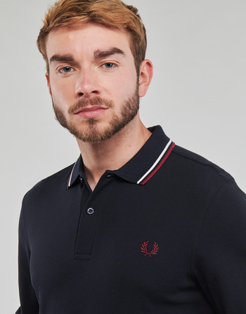 Fred Perry LS TWIN TIPPED SHIRT Laivastonsininen