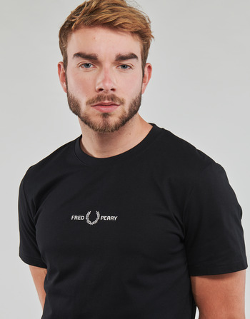 Fred Perry EMBROIDERED T-SHIRT Musta