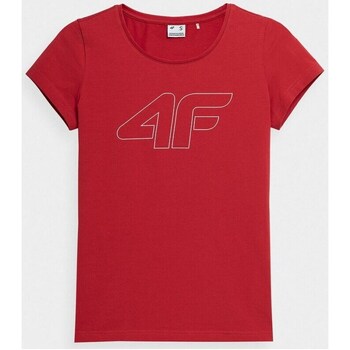 vaatteet Naiset Lyhythihainen t-paita 4F SS23TTSHF583 Punainen