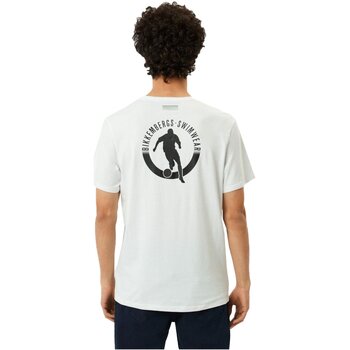 vaatteet Miehet Lyhythihainen t-paita Bikkembergs BKK2MTS01 Valkoinen